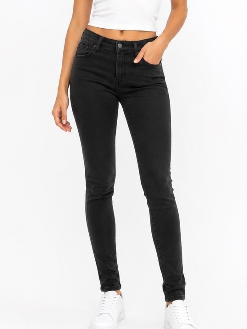 Levi’s Women’s Black Mid Rise Skinny Jeans Size 6 Stretch Denim Classic Slim Fit